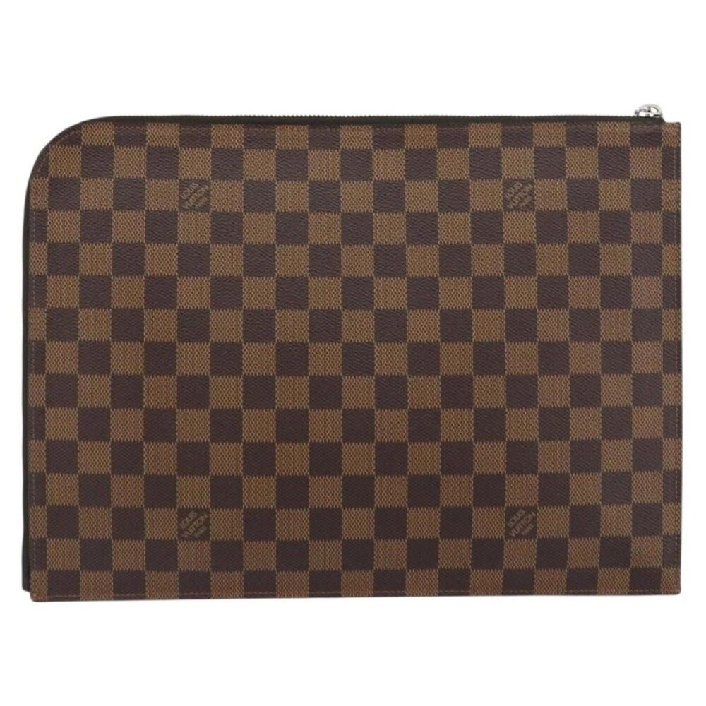 LOUIS VUITTON Damier Savannah Pochette Jules GM Clutch Bag - Picture 2 of 16